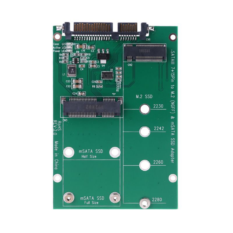 Bộ Chuyển Đổi Alli Msata & M.2 (B- Key Ngff) 2 Trong 1 Sized Sang Sata 3 Iii | BigBuy360 - bigbuy360.vn