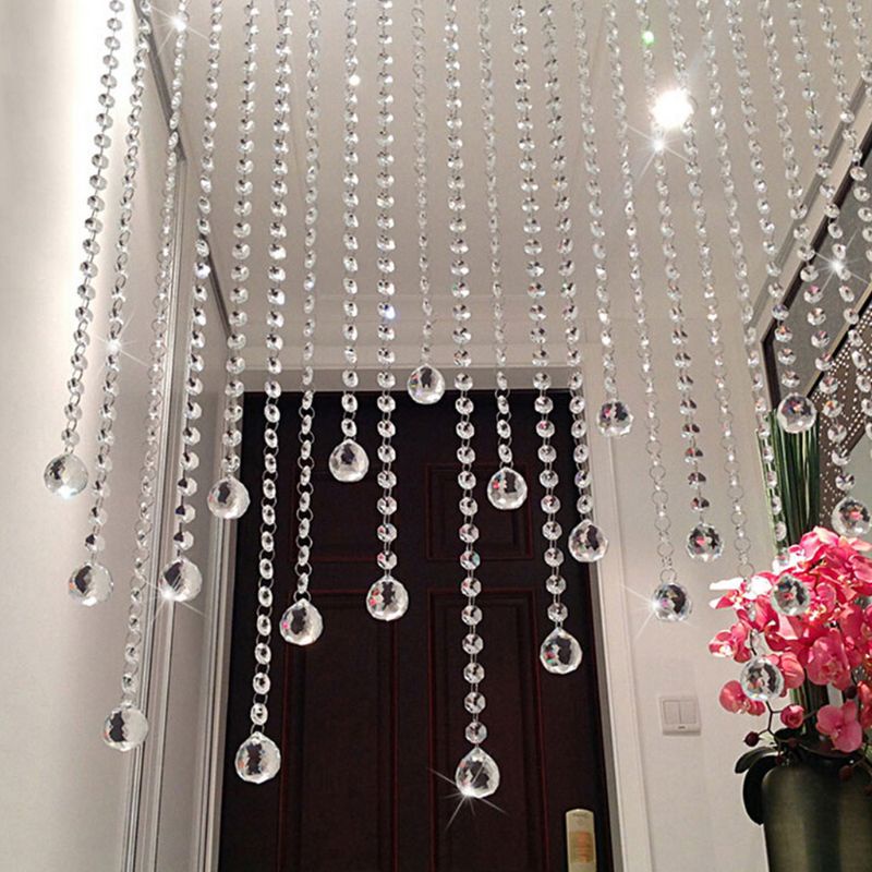 Quả cầu pha lê trong suốt 20mm dùng trang trí đám cưới