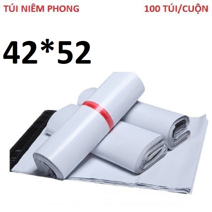 Bịch 100 Túi niêm phong đóng gói hàng nhiều màu kích thước 42*52 [giảm giá 10% từ 5 bịch]