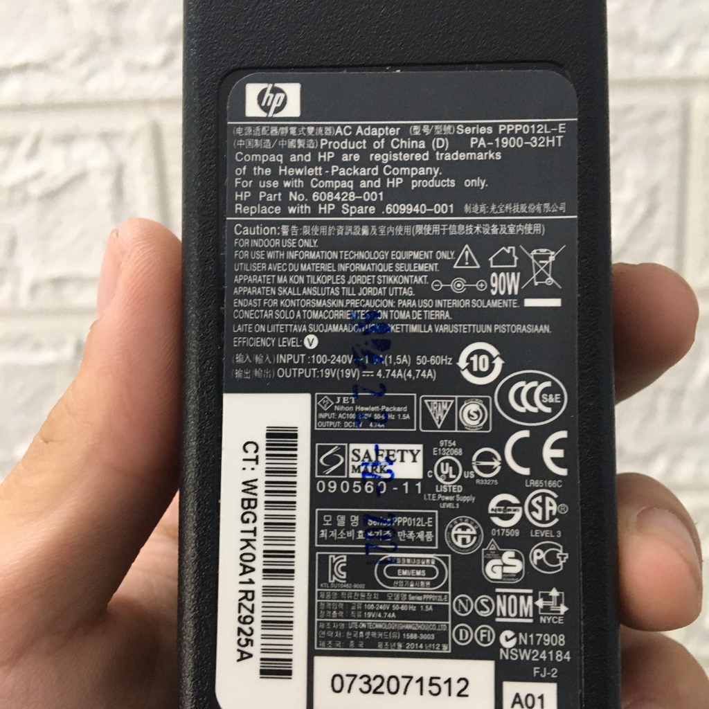 Sạc laptop HP chân kim to 19.5v-4.6A