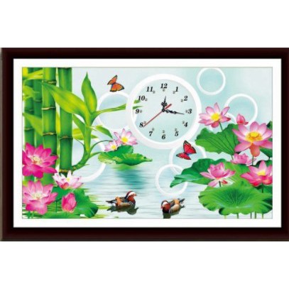Ttranh đính đá đồng hồ VS070