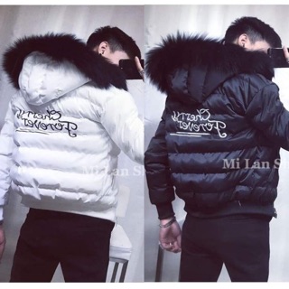 Áo khoác phao mũ lông style Hàn nam trẻ