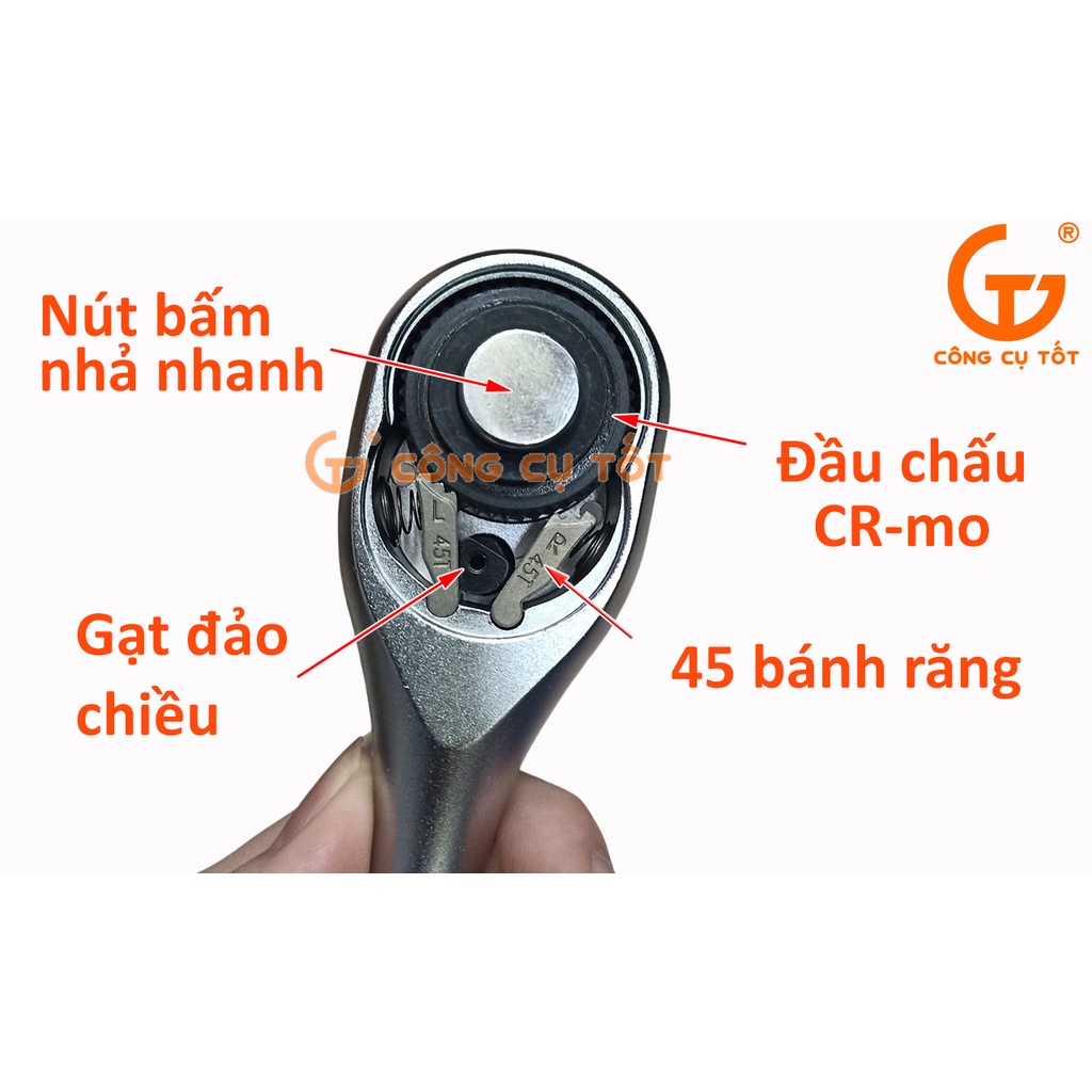 Cần siết 2 chiều 1/2 inch 260mm Total THT106126
