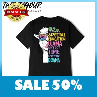 (SALE 50%) Áo Phông Đen Unisex Nam Nữ Form Rộng Đặc Biệt Special Education Llama Áo Thun Tay Lỡ Mẫu Hot 2021