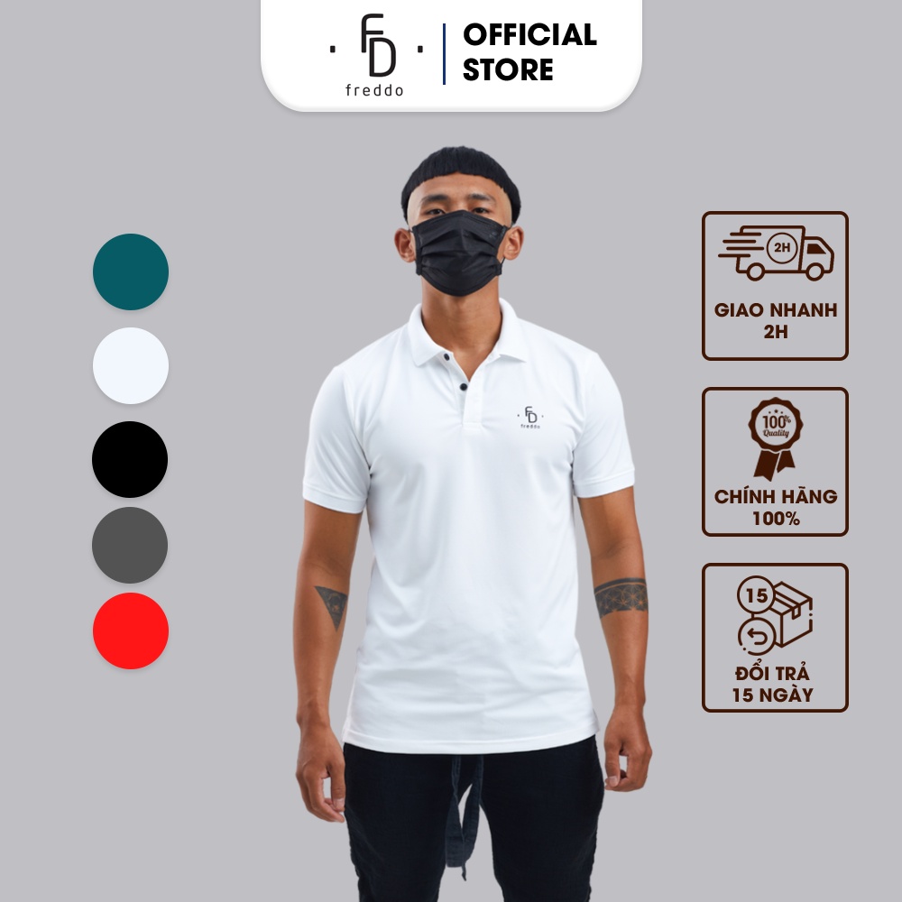 Áo Thun Polo Nam Freddo vải Cotton Cá Sấu 4 chiều, cổ bẻ tay ngắn thoáng mát mềm mịn dày dặn chuẩn form slimfit