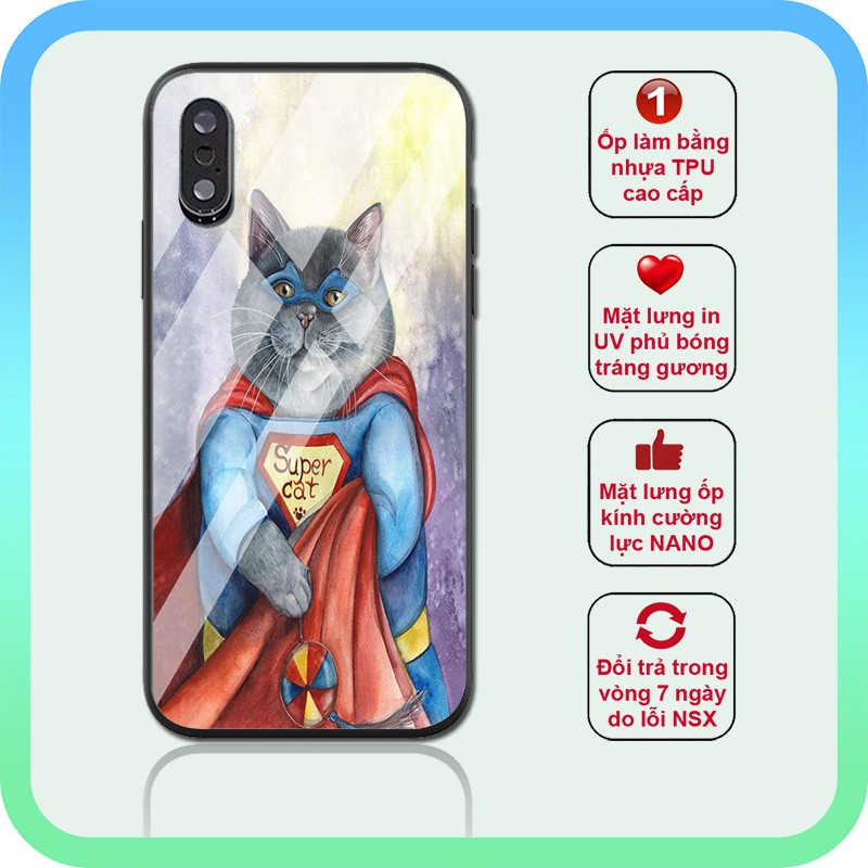 ⚡ Ốp lưng viền đen mềm Mèo siêu nhân ⚡ Ốp độc đáo ⚡ iphone 6s/6/7/8 plus/x/xr/xs max/11/11 pro max/12/12 promax MEO0006