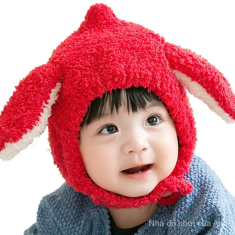 Warm Baby Hats Windproof Plush Baby 1-2 Years Old Woolen Hat