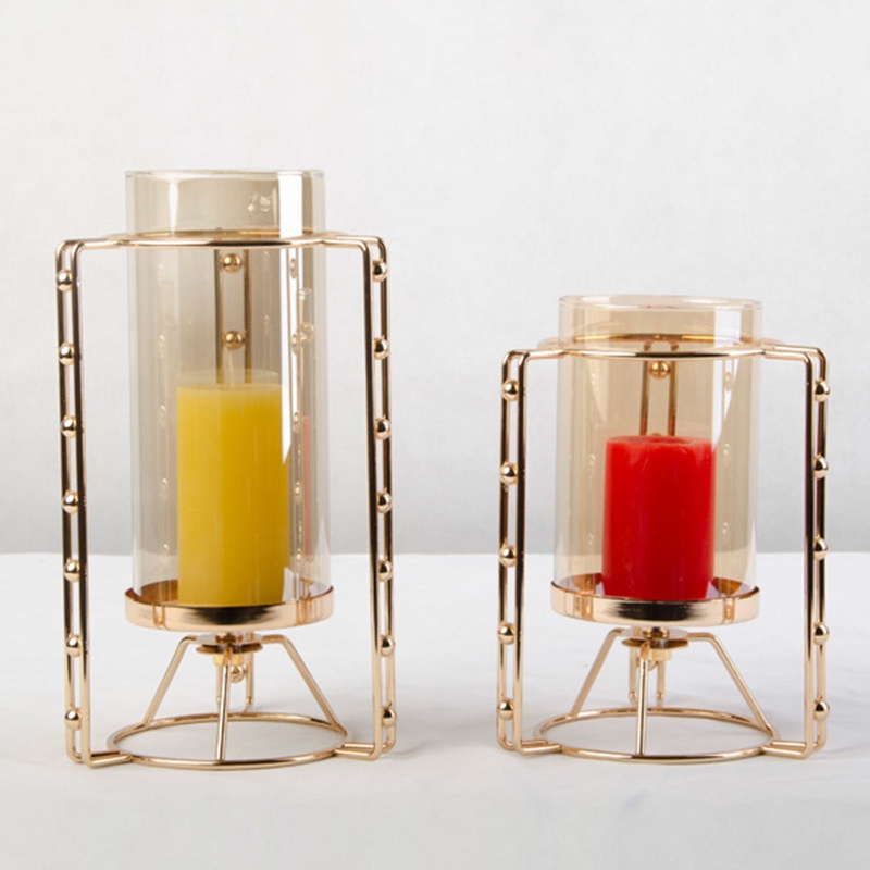Chân Nến Thủy Tinh Để Bàn Trang Trí Nội Thất Kính