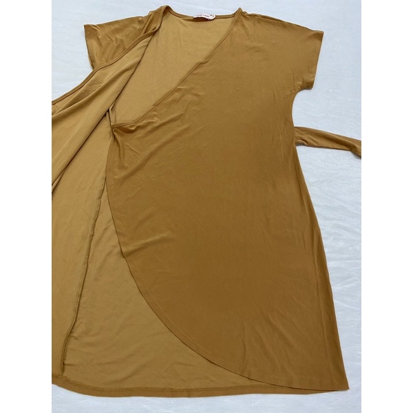 Đầm thun ladong buộc nơ bên sườn Belle Looks  - Thanh lý vnxk