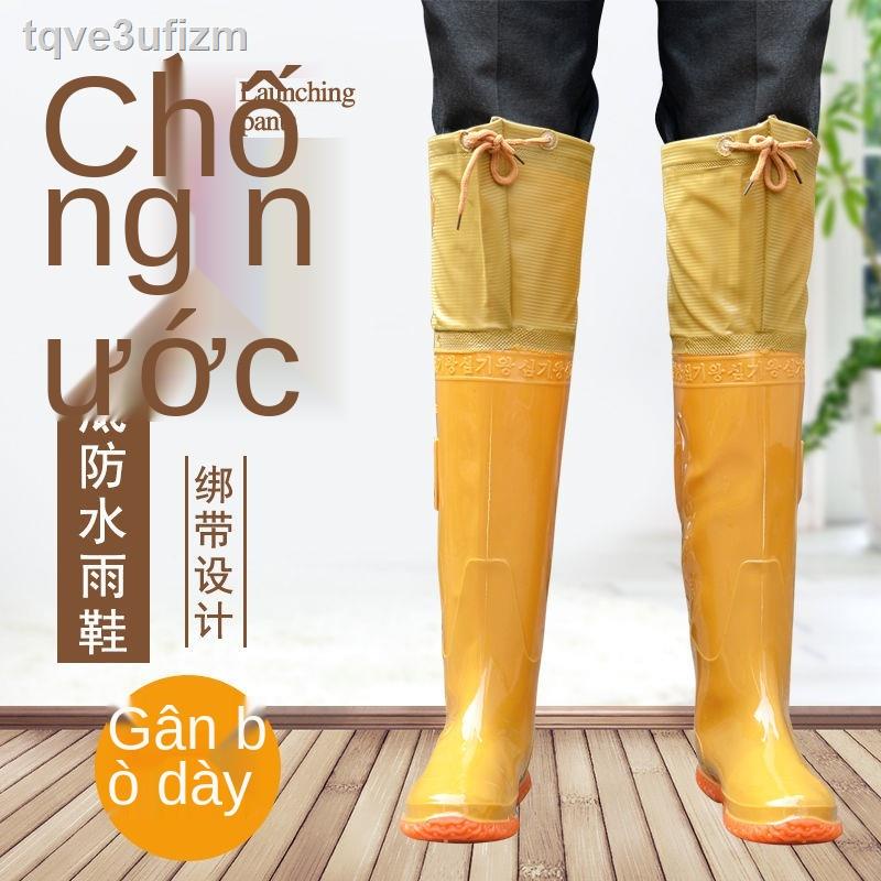 ☫ Tất nam nữ đế mềm đi cấy lúa, siêu cao qua đầu gối, ủng mưa kéo dài, mưa, quần chống nước, lội nước
