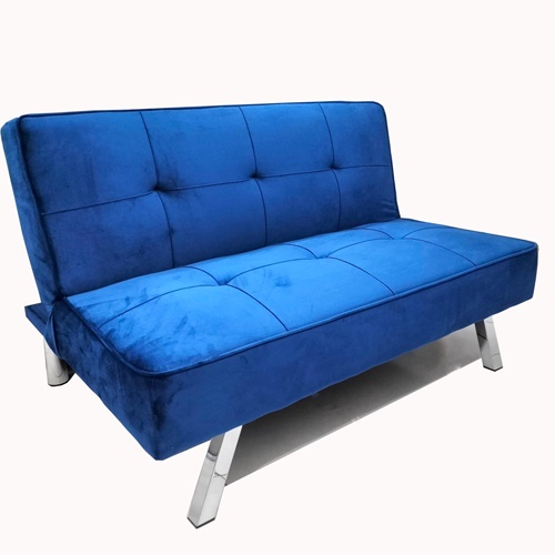 Sofa bed mini dài 1m2 bọc nhung màu xanh navy Ghế sofa mini để phòng ngủ