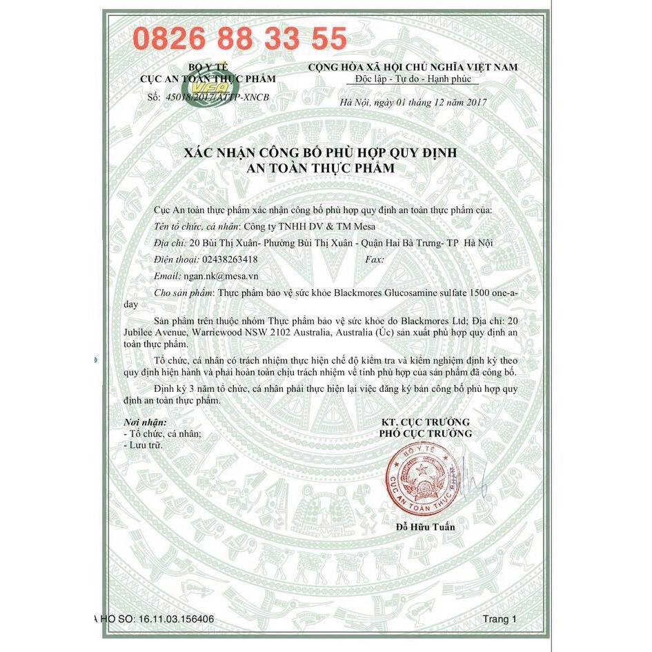 Thuốc bổ xương khớp Blackmores Glucosamine Sulfate 1500mg One-A-Day 180 Viên | BigBuy360 - bigbuy360.vn