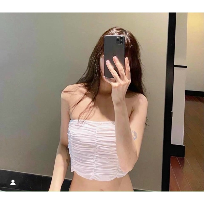 Áo ống nhún có mút ngực hình thật