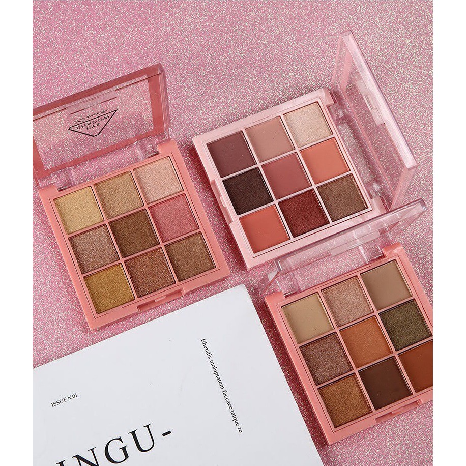 Bảng phấn mắt nhũ vuông 9 màu ✨NỘI ĐỊA TRUNG✨
