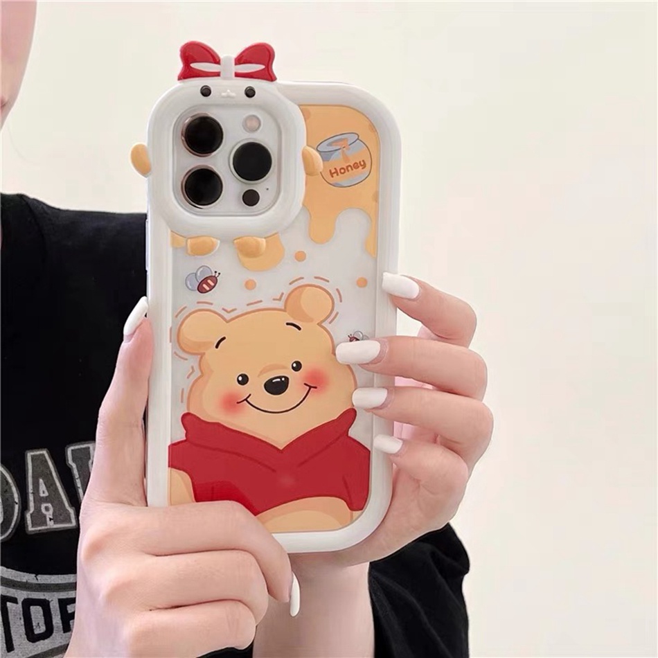 Ốp Điện Thoại Silicon Mềm Hình Winnie The Pooh 3D Cho iPhone 13 12 11 Pro MAX X XR XS MAX 12Pro 13Pro