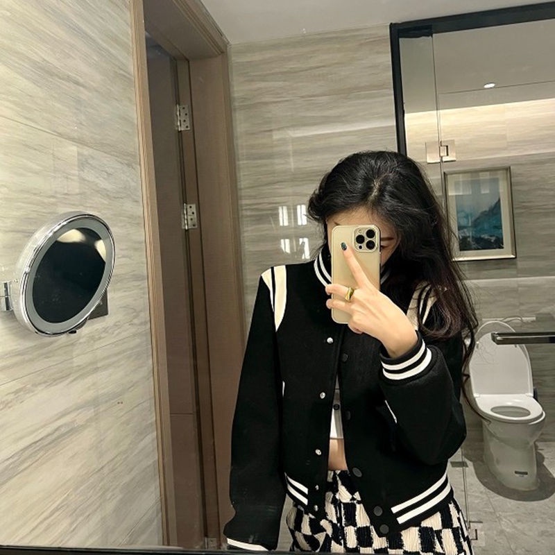 Áo Khoác Bóng Chày Kiểu Retro Mỹ Thời Trang Năm Mới Cho Nữ
