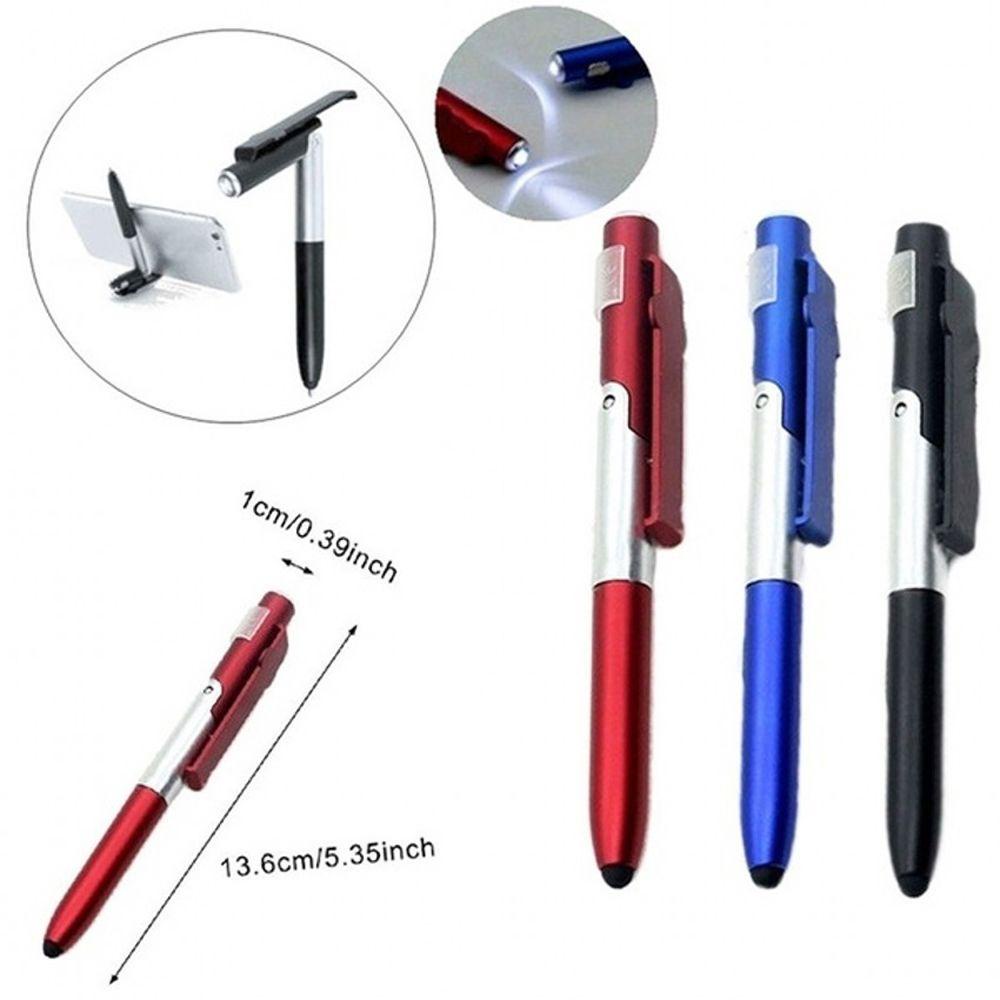 Bút Bi Bằng Kim Loại Có Thể Gấp Lại Kèm Giá Đỡ Và Đèn LED Dành Cho Học Sinh / Văn Phòng