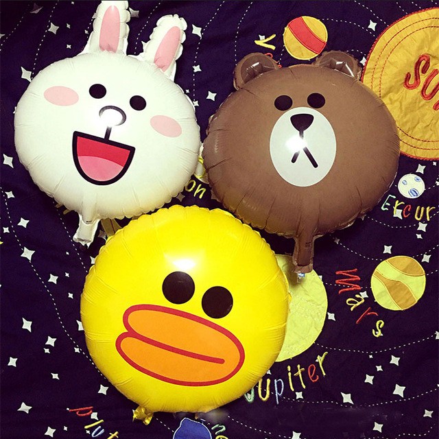 Bóng nhôm Gấu Brown/Thỏ Cony/Vịt Sally