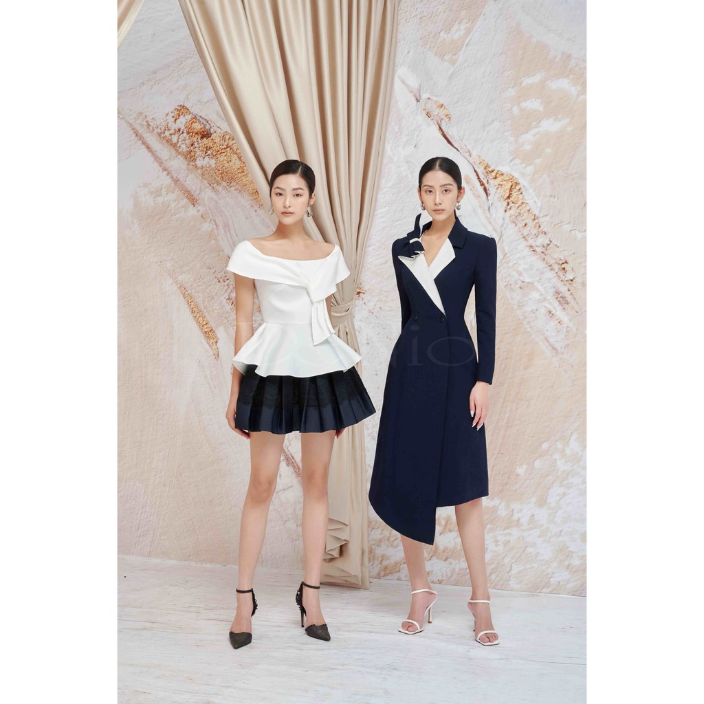 De Nio -Chân váy Taffeta xếp ly