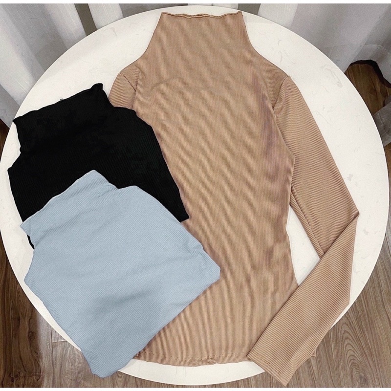 Set 3 Áo Cao Cổ Dài Tay Len Tăm Cho Nữ | BigBuy360 - bigbuy360.vn