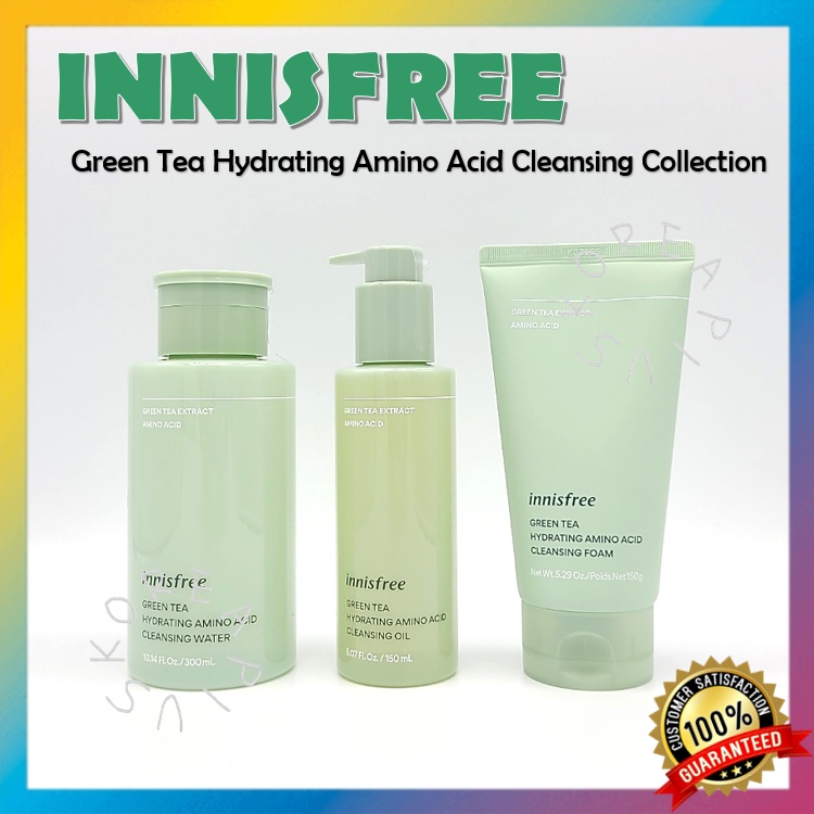 Bộ sưu tập INNISFREE chứa axit amin trà xanh dưỡng ẩm làm sạch da