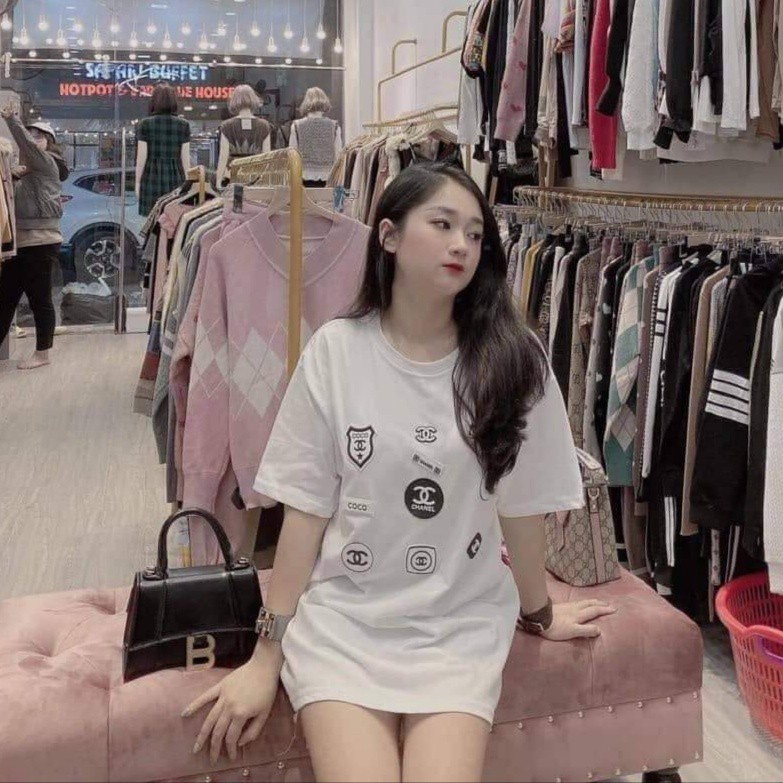 ÁO THUN IN HÌNH HUY HIỆU 2 MÀU ĐEN TRẮNG CHẤT ĐẸP