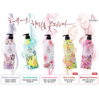 Cặp dầu gội Xả Dưỡng Tóc Hương Nước Hoa Kerasys Perfume Pure & Charming Rinse 600ml