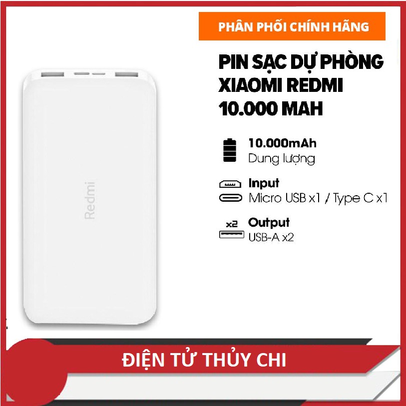 [GIÁ SỐC] Pin sạc dự phòng Xiaomi Redmi 10000mah - Hàng Chính Hãng