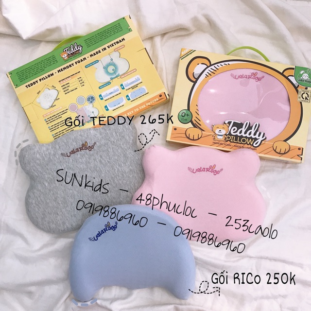 Gối RICO - TEDDY / Gối cao su non chống bẹp đầu UALAROGO