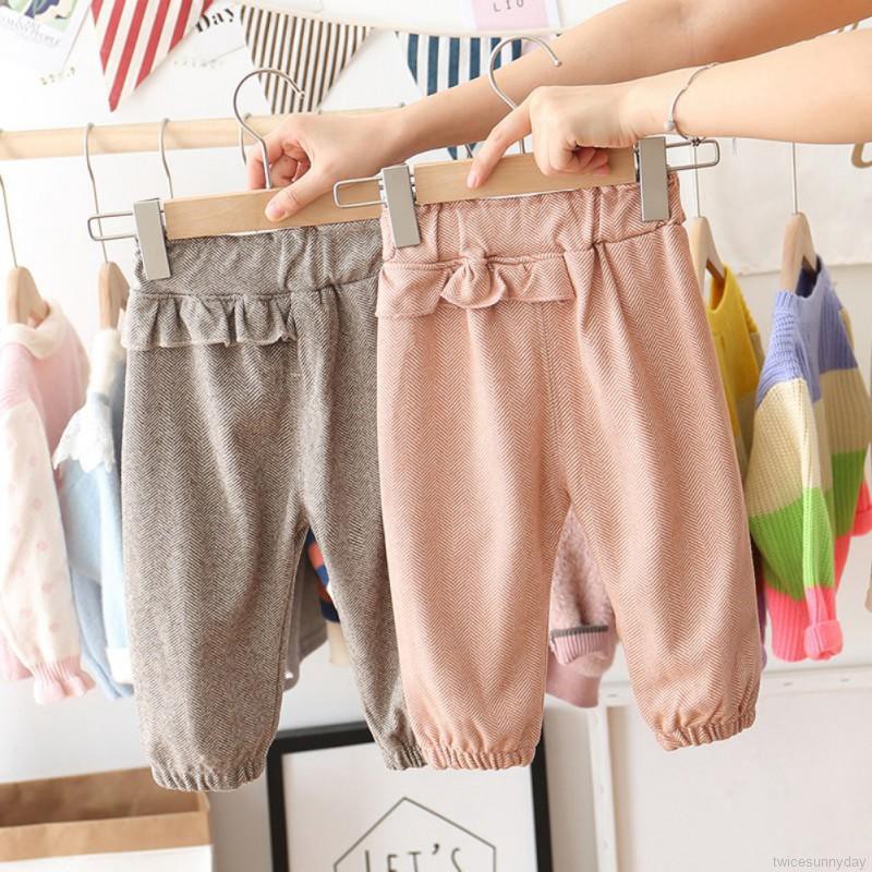 ☀ sunny ღ Baby Girls Cotton Elastic Waist Cartoon Design Bottom Leggings