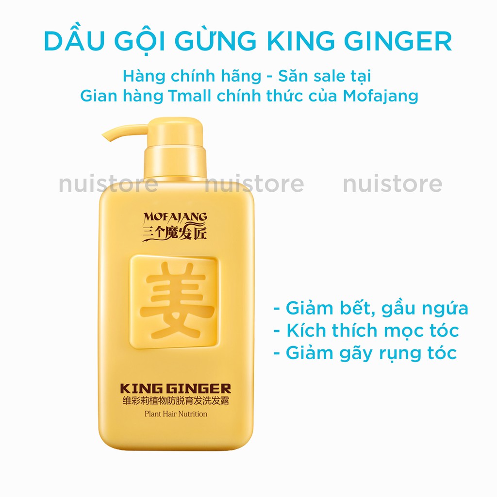 Dầu Gội Gừng King Ginger, Dầu Gội Giảm Bết, Giúp Mọc Tóc Con, Giảm Bết