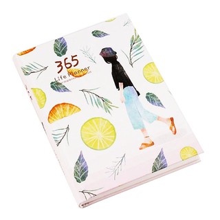 Sổ Kế Hoạch Nhật Ký 365 Ngày Life Planner (Tặng Kèm 2 Tấm Sticker Mini) - Cam Chanh