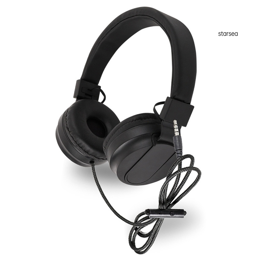 Tai nghe trùm đầu chơi game có dây âm thanh HiFi có thể xếp gọn kèm mic