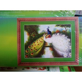 Tranh đính đá đôi công H742
