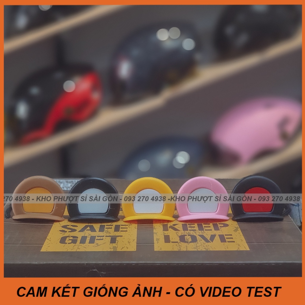 Tai gấu gắn nón bảo hiểm (2 cái) kèm keo dán nhiều màu chọn lựa - Phụ kiện tai gấu trang trí