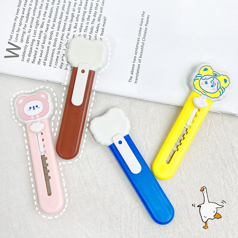 Dao Cắt Giấy Thủ Công Có Thể Thu Gọn Hình Gấu Hoạt Hình