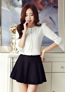 ÁO TAY LỠ CỔ ĐÍNH 12 NÚT