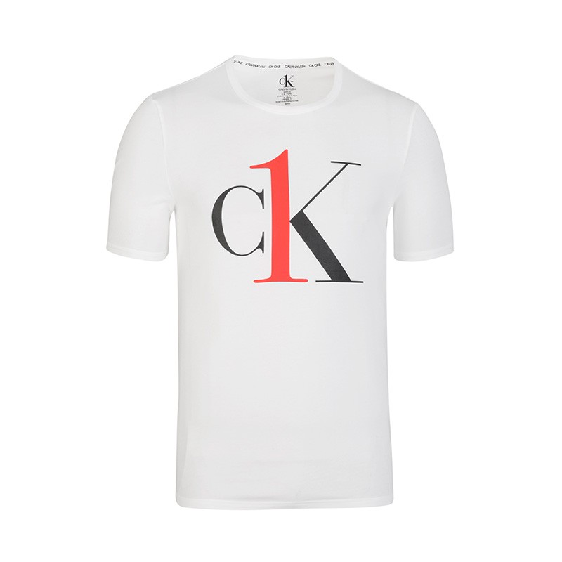 Calvin Klein / Kevin Clay Men's T-shirt Comfortable Top Top Simple CK Print Short Sleeve