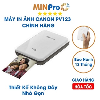 Máy in ảnh mini Canon PV-123 kết nối bluetooth, kích thước nhỏ gọn hàng chính hãng MINPRO