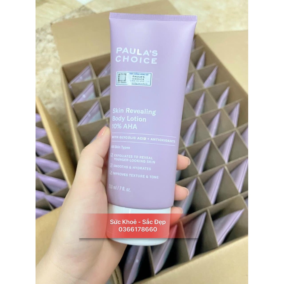 Kem dưỡng da ngăn ngừa mụn,viên nang lông Resist weightless body treatment 2% bha / AHA