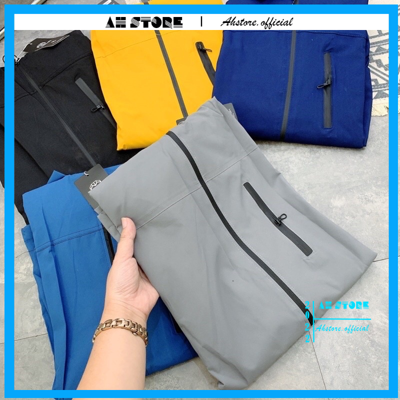 Áo khoác gió nam nữ 2 lớp chống nước chống gió cao cấp, áo gió nam nữ chất liệu gió tráng bạc ngăn tia UV - AHSTORE