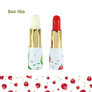 Son Dưỡng Cho Bà Bầu - Son dưỡng Táo Hữu Cơ Dưỡng Môi Mềm Mại Giảm Thâm Môi Cỏ Mềm