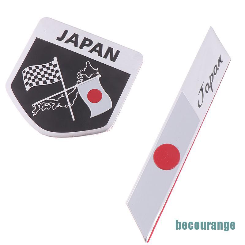 1 Miếng Dán Logo Cờ Nhật Bản Trang Trí Xe Hơi