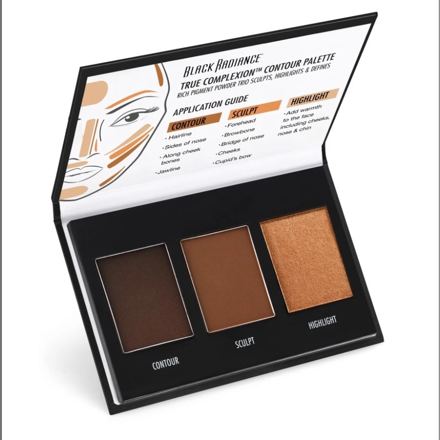 Black Radiance - Bảng Phấn Tạo Khối & Bắt Sáng Black Radiance True Complexion Contour Palette