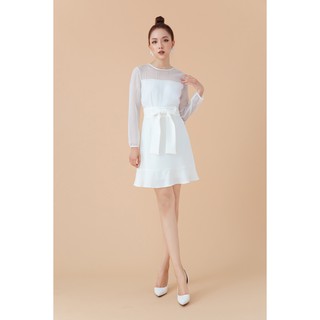 Đầm xòe dài tay phối - 20Again
