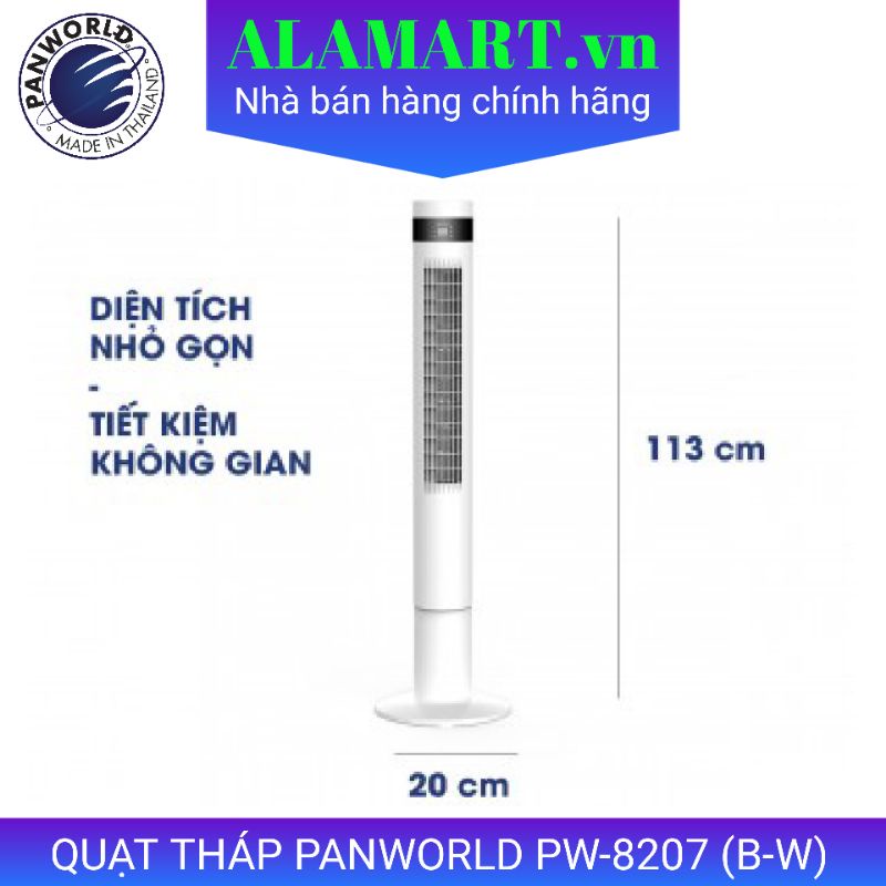 QUẠT THÁP REMOTE PANWORLD PW-8207
