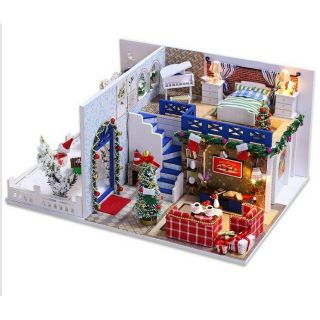 Mô hình nhà búp bê gỗ DIY – Blue Christmas Bản thánh ca Giáng Sinh ấm áp ngập tràn yêu thương