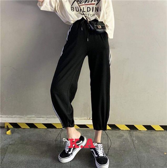 Quần thể thao 3 sọc chốt ống,ANMINH, free size hít hót
