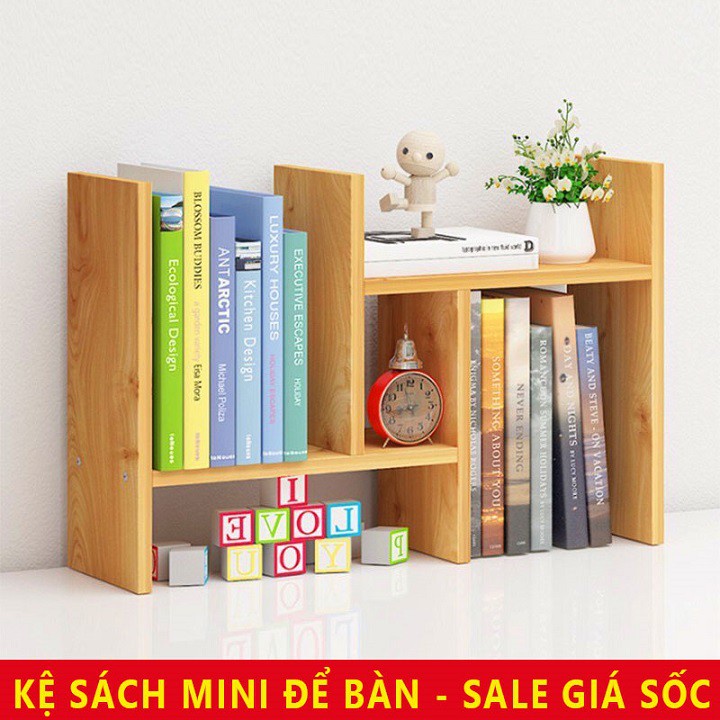 KỆ SÁCH GỖ ĐỂ BÀN MINI - KỆ ĐA NĂNG