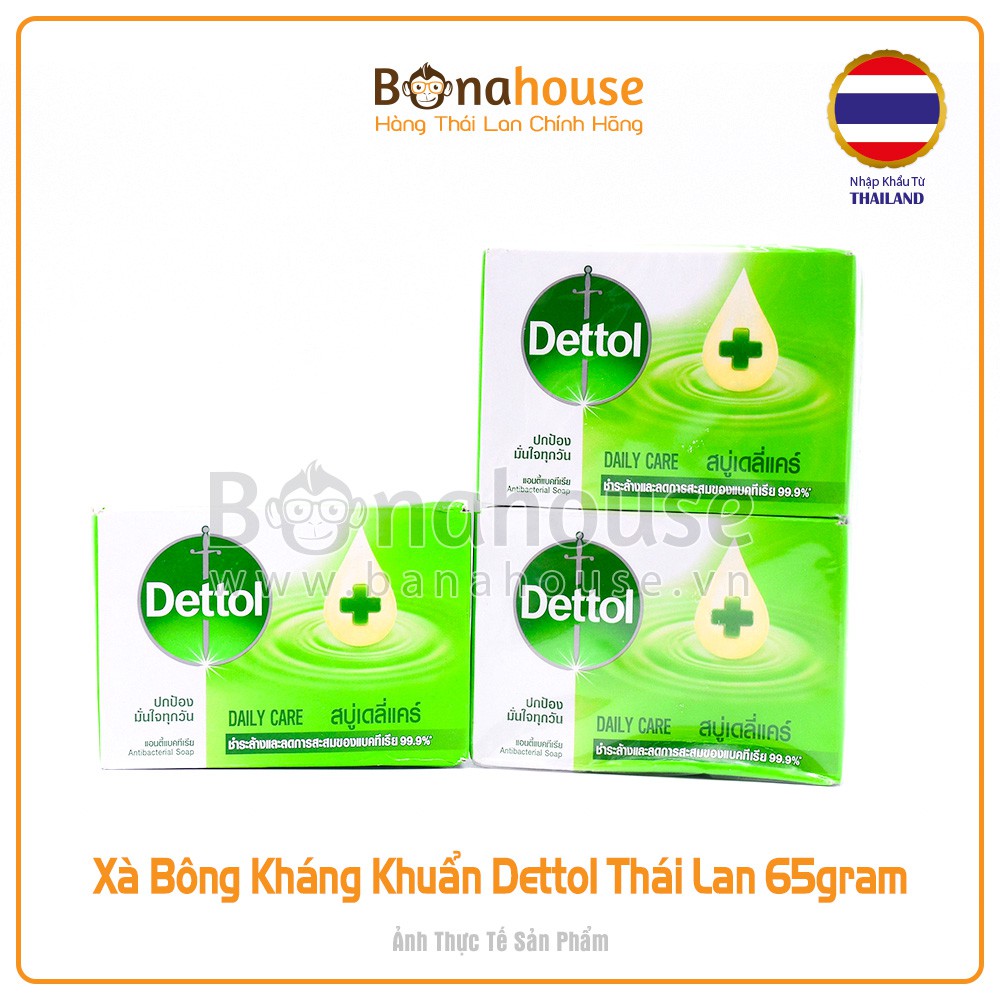 01 Cục Xà Bông Kháng Khuẩn Dettol Thái Lan 65gram